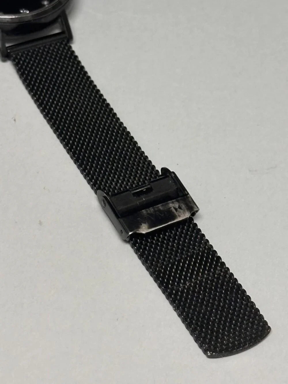 MVMT Dot Watch Women All Black 35MM Mesh Band New Battery 8.5 Inch